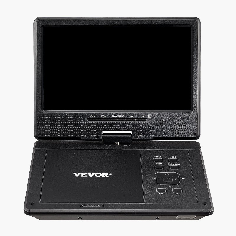 Kannettava DVD-soitin 9 tuuman teräväpiirtinäytöllä 4 tunnin akulla musta