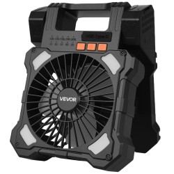 Aurinkokäyttöinen tuuletin ABS 20 cm 20000 mAh akulla taitettavalla 7 watin paneelilla