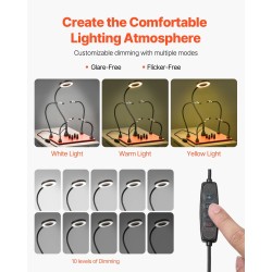 Magneettinen kolvausapuasema kolmekertainen suurennuslasi LED-valaistus neljä taipuisaa vartta teräspohja