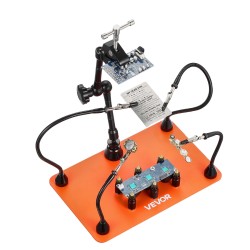 Magneettinen kolvausapuri vakaalla teräspohjalla 4 joustavaa hanhenkaulavartta liukumista estävät kumityynyt