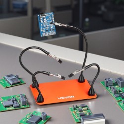 Kolvausasema magneettikiinnityksellä neljällä hanhenkaulavarsilla teräspohjalla liukumattomilla kumityynyillä