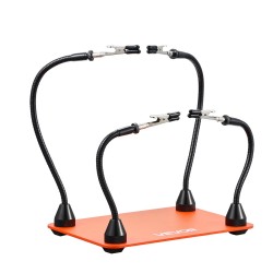 Kolvausasema magneettikiinnityksellä neljällä hanhenkaulavarsilla teräspohjalla liukumattomilla kumityynyillä