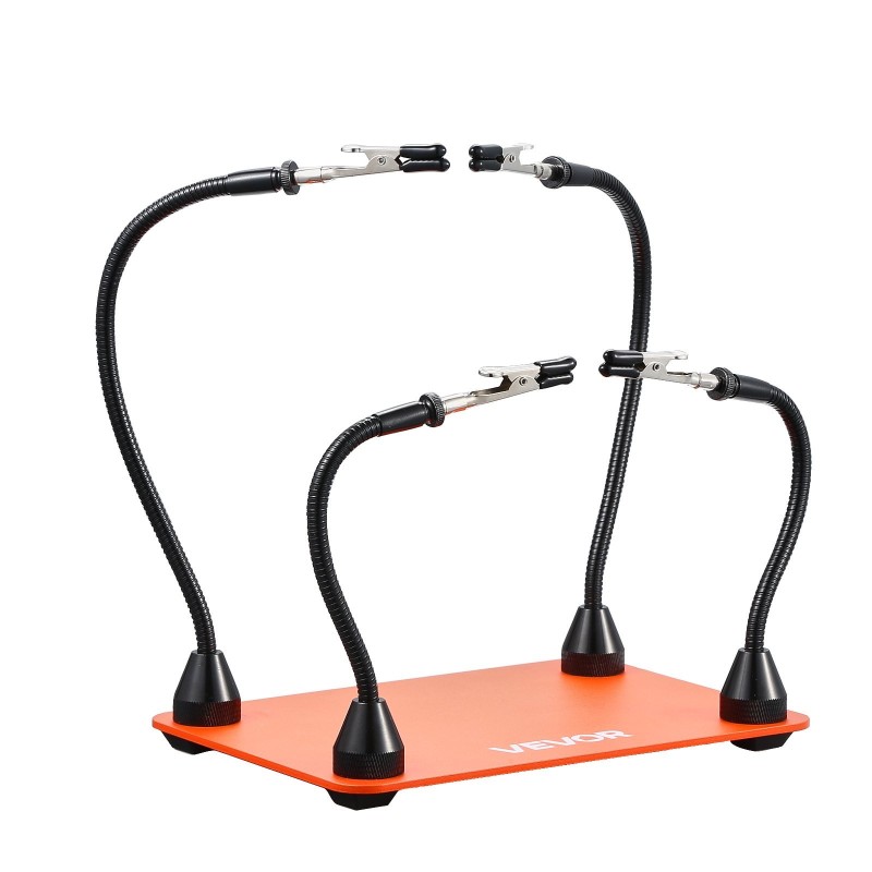 Kolvausasema magneettikiinnityksellä neljällä hanhenkaulavarsilla teräspohjalla liukumattomilla kumityynyillä