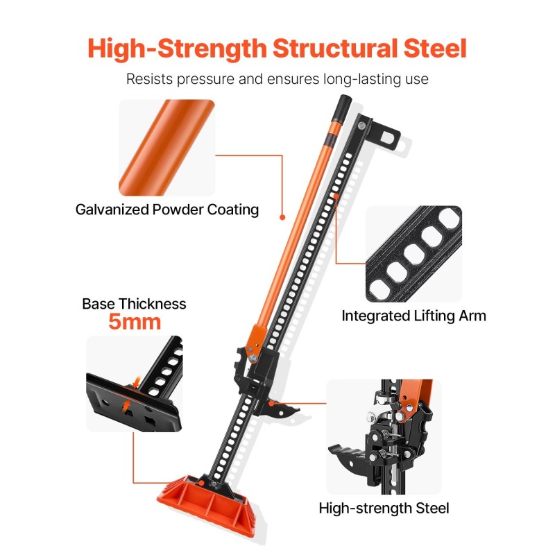 Maatalousnostin teräsrunkoinen 3175 kg nostokyky 130–1079 mm manuaalinen