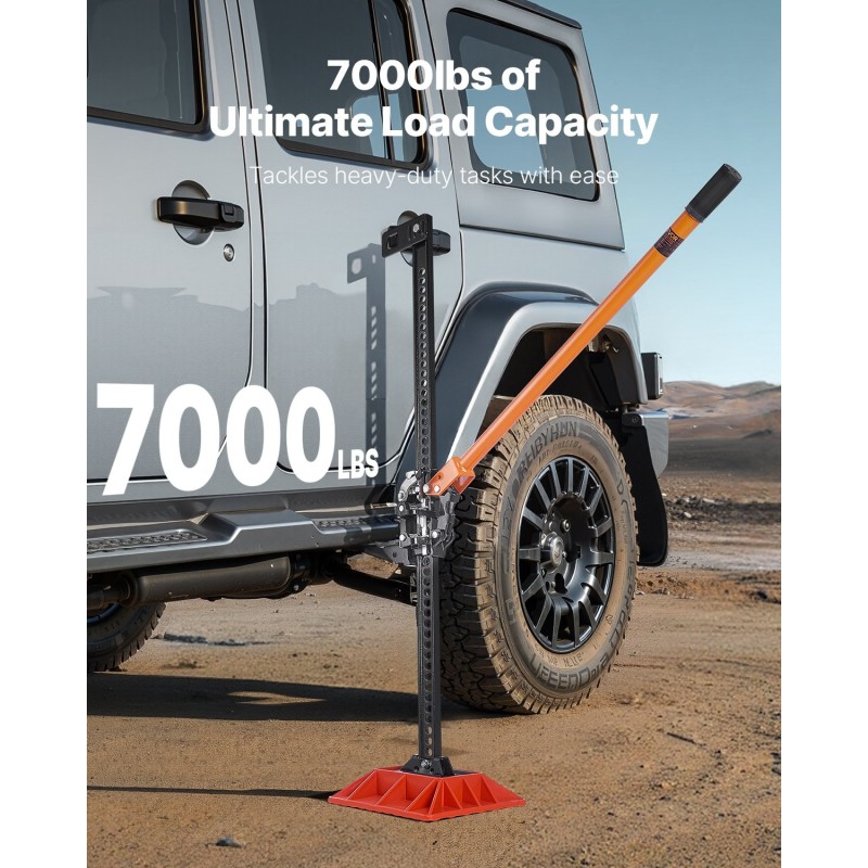 Maatilapukki rakenneteräs käsikäyttöinen 3175 kg maksimikuorma 130–1380 mm nostoalue