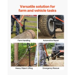 Maatalousnostin manuaalinen sinkitty rakenneteräs 3,18 t 130–770 mm