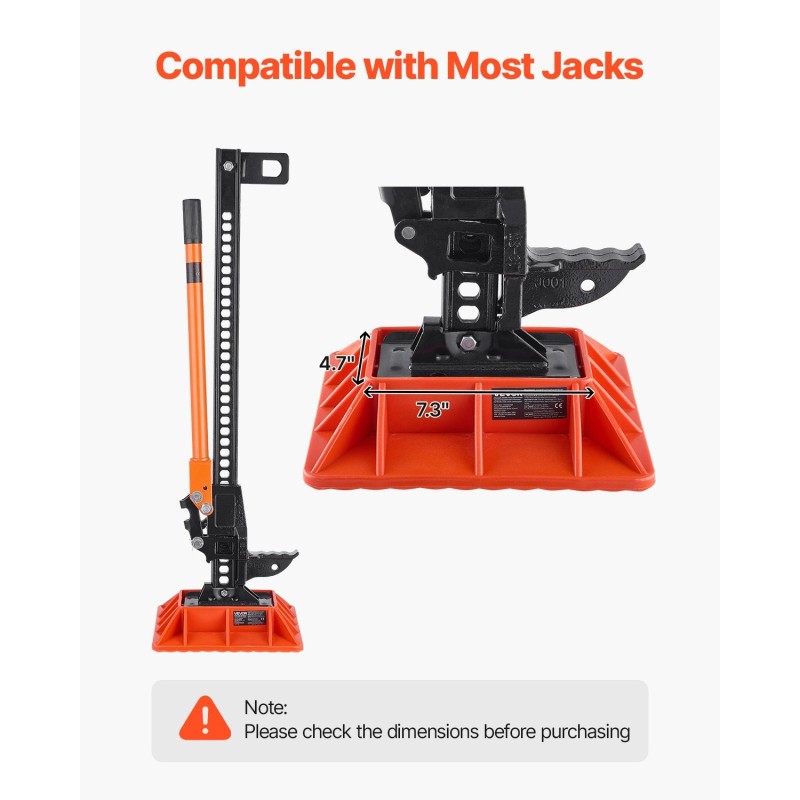 Jalusta korkeanostotunkille polypropeeni 3175 kg kantavuus 185x120 mm