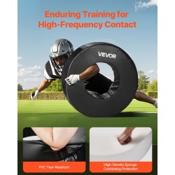 Jalkapallon taklausrengas PVC-päällysteinen korkeatiheyksinen sieni musta 1 kpl ulkokäyttöön