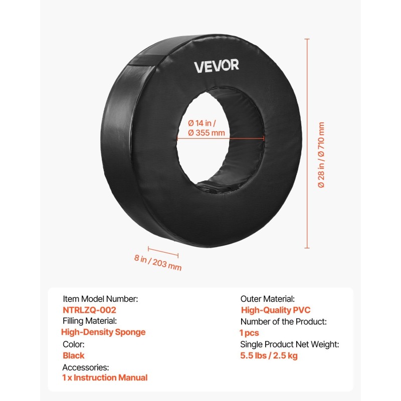 Jalkapallon taklausrengas PVC-päällysteinen korkeatiheyksinen sieni musta 1 kpl ulkokäyttöön