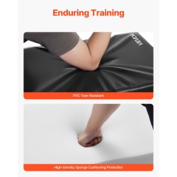 Torjuntatyyny PVC-päällysteinen musta korkeatiheyksinen sieni 600x405x120 mm 2 kpl puolustusharjoitteluun