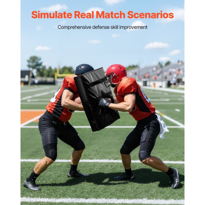 Jalkapallon blokkaustyyny PVC-päällinen korkeatiheyksinen sieni 600x405x120 mm musta