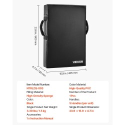 Jalkapallon blokkaustyyny PVC-päällinen korkeatiheyksinen sieni 600x405x120 mm musta