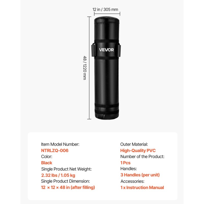 Harjoitusdummy PVC täytettävä 1200 mm musta yksi kappale jalkapalloon ja kamppailulajeihin