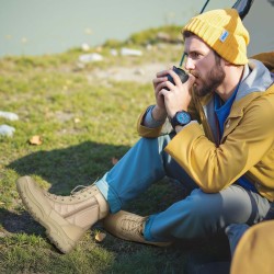 Taktiset saappaat kevyet ja hengittävät sivuvetoketjulla vettähylkivä liukastumista estävä kumipohja
