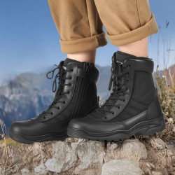 Miesten taktiset maiharit vedenpitävä hengittävä materiaali kumipohjalla sivuvetoketjulla 203 millimetrin varsi musta