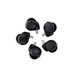 Monipuoliset muoviset toimistotuolin rullat 5 kpl kovalle lattialle ja matolle