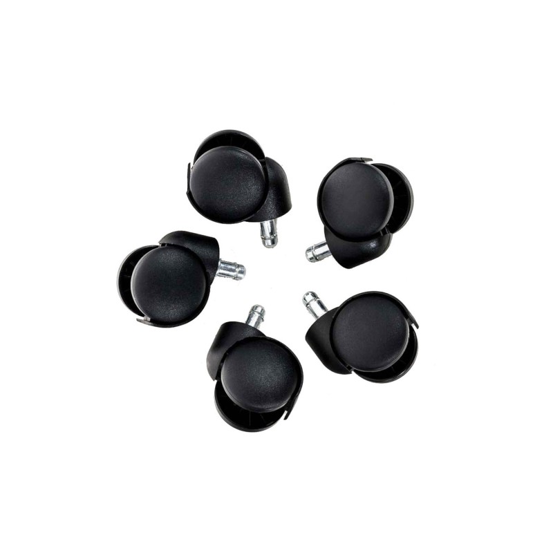 Monipuoliset muoviset toimistotuolin rullat 5 kpl kovalle lattialle ja matolle