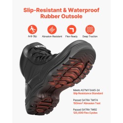 Taktiset miesten saappaat 152 mm musta vedenpitävä hengittävä koko 27,5 cm