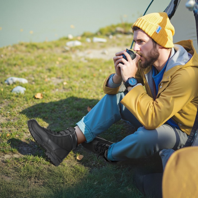 Taktiset miesten saappaat 152 mm musta vedenpitävä hengittävä koko 27,5 cm