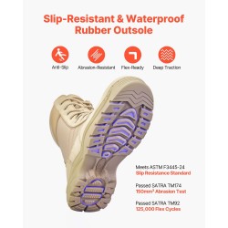 Taktiset miesten saappaat hengittävät materiaalit UK-koko 10 203 mm varsi hiekanväriset