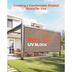 Varjokangas korkeatiheyksinen polyeteenikangas 140 g/m² 90% 3050 x 3660 mm ruskea