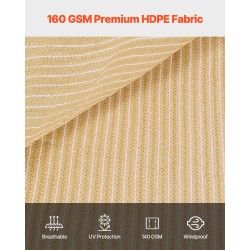 Varjokangas HDPE-kangas 160 g/m² 3,66 x 6,10 m 90% varjostus