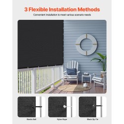 Varjostuskangas HDPE 2440x3660 mm musta 90% ulkokäyttöön