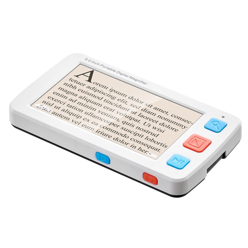 Kannettava digitaalinen suurennuslaite 5-tuumainen LCD-näyttö 4–32-kertainen suurennus 2500 mAh akku