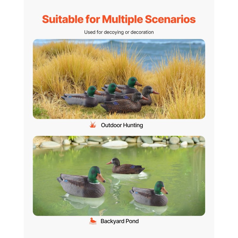 Kelluvat sorsavarikset tiheää XPE-materiaalia 6 kpl metsästykseen ja koristeluun