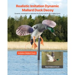 Sorsan houkutuslintu kestävä muovi koko 680×350×1460 mm 120 metrin infrapunakaukosäädin metsästykseen