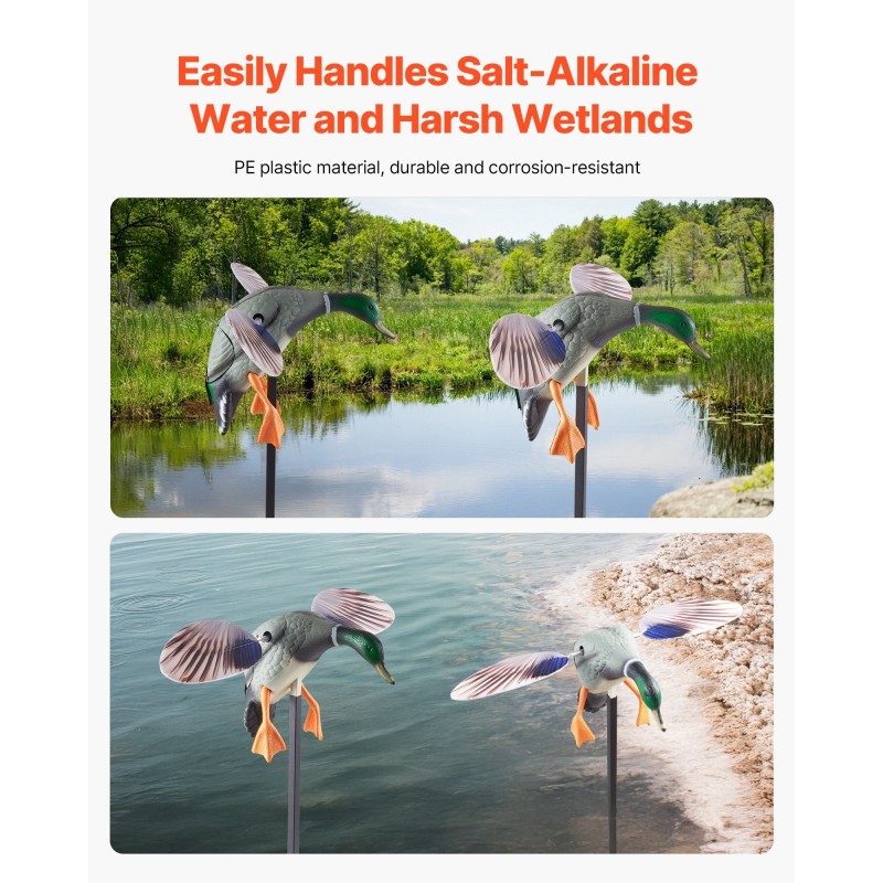 Sorsan houkutuslintu kestävä muovi koko 680×350×1460 mm 120 metrin infrapunakaukosäädin metsästykseen