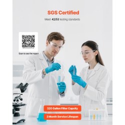 Hanaan asennettava vedensuodatin muovinen harmaa kolme suodatinta 1200 litraa