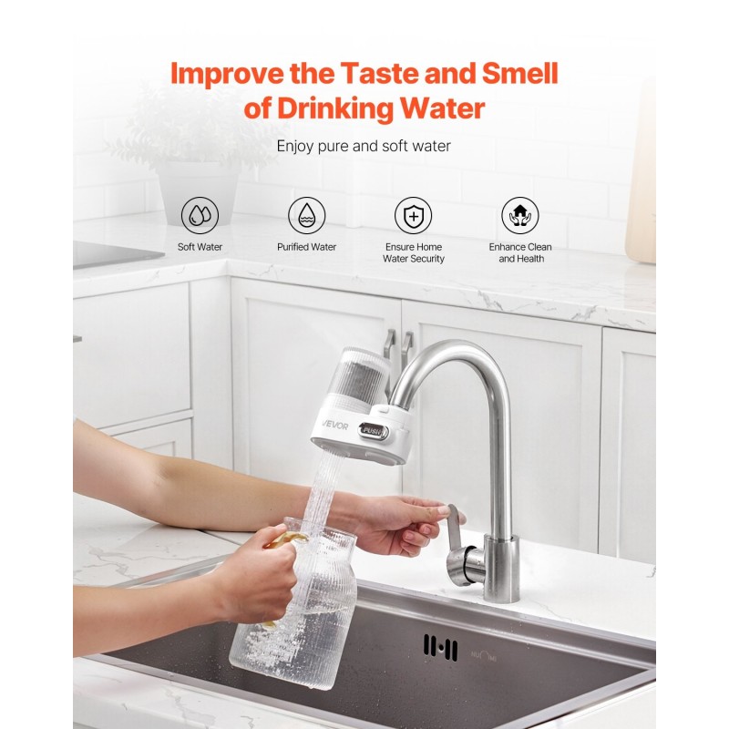 Hanakiinnitteinen ABS vedensuodatin hiilikuitusuodattimella yksi yksikkö kolme suodatinta keittiöön ja kylpyhuoneeseen