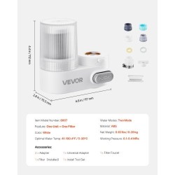 Hanaan asennettava muovinen vedensuodatin valkoinen hiilikuitusuodatin 1200 litraa