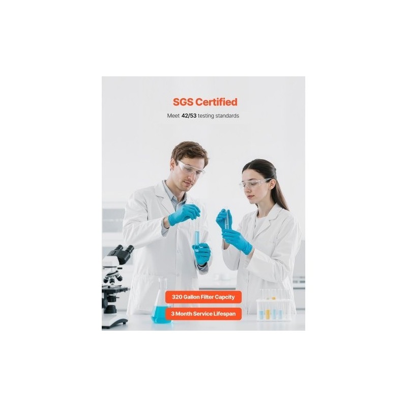 Hanasuodatin ABS hiilikuitusuodatin 1200L harmaa kolmella vesitilalla keittiöön ja kylpyhuoneeseen