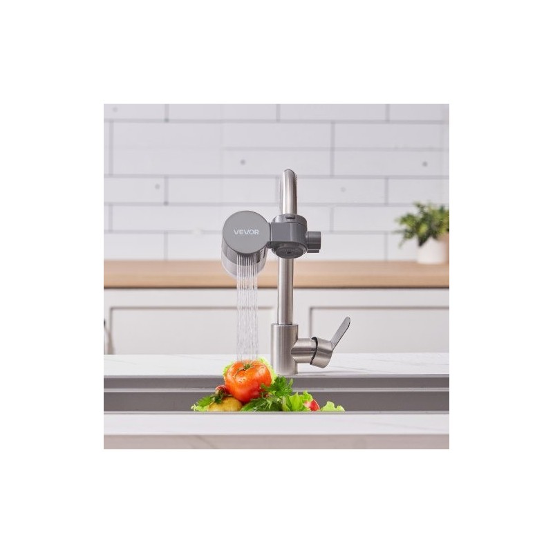 Hanasuodatin ABS hiilikuitusuodatin 1200L harmaa kolmella vesitilalla keittiöön ja kylpyhuoneeseen