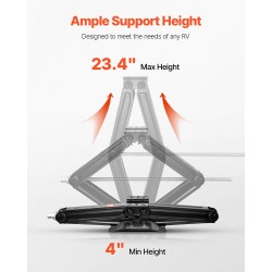 Saksitunkkisetti 4 kpl teräsrakenne 2268 kg yhtä tunkkia kohden 103–595 mm