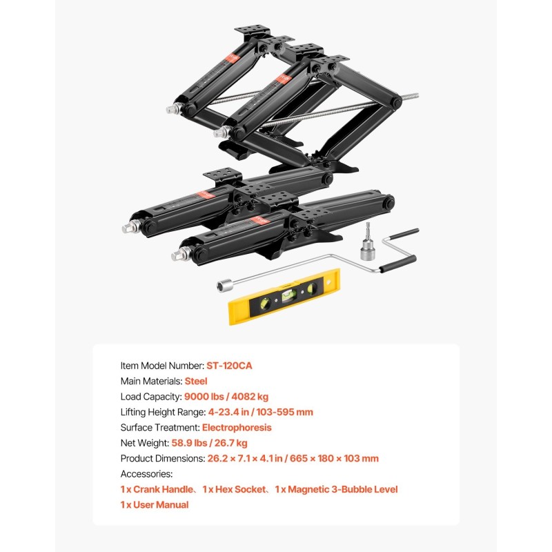 Saksettavat tukijalat matkailuautoon 4 kpl elektrolyyttikäsitelty teräs 103–595 mm 4082 kg