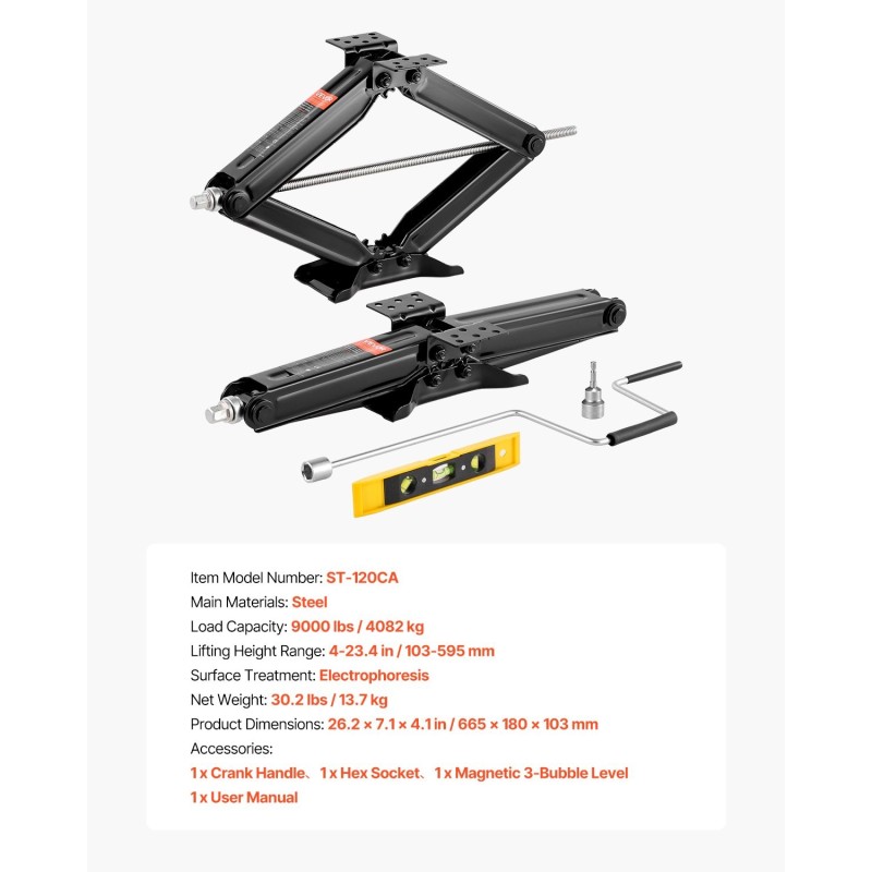 Matkailuauton saksitunkit 2 kpl 4082 kg 103–595 mm elektroforeesikäsitelty teräs