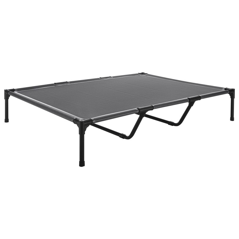 Kohotettu koiransänky teräsrunko hengittävä verkkokangas koko XL suurelle koiralle 60 kg kantavuus