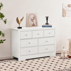 Lipasto lastulevy seitsemän laatikkoa vaalea puupinta moderni