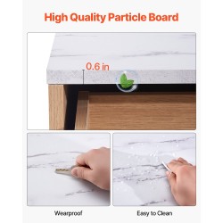 Lipasto 5-laatikkoinen vaaleanpuun sävyinen MDF- ja lastulevy kumipuiset jalat 39,9x74,9x121,9 cm