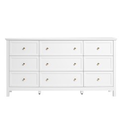 Lipasto 9 vetolaatikkoa MDF ja lastulevy valkoinen 149.9 cm