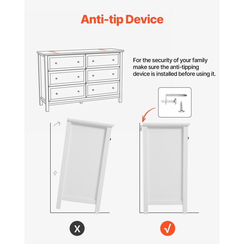 Lipasto 6 laatikkoa valkoinen lastulevy MDF leveys 120 cm korkeus 79 cm