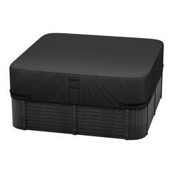 Porealtaan suojakansi 600D Oxford kangas neliönmuotoinen 2413x2413x508 mm musta