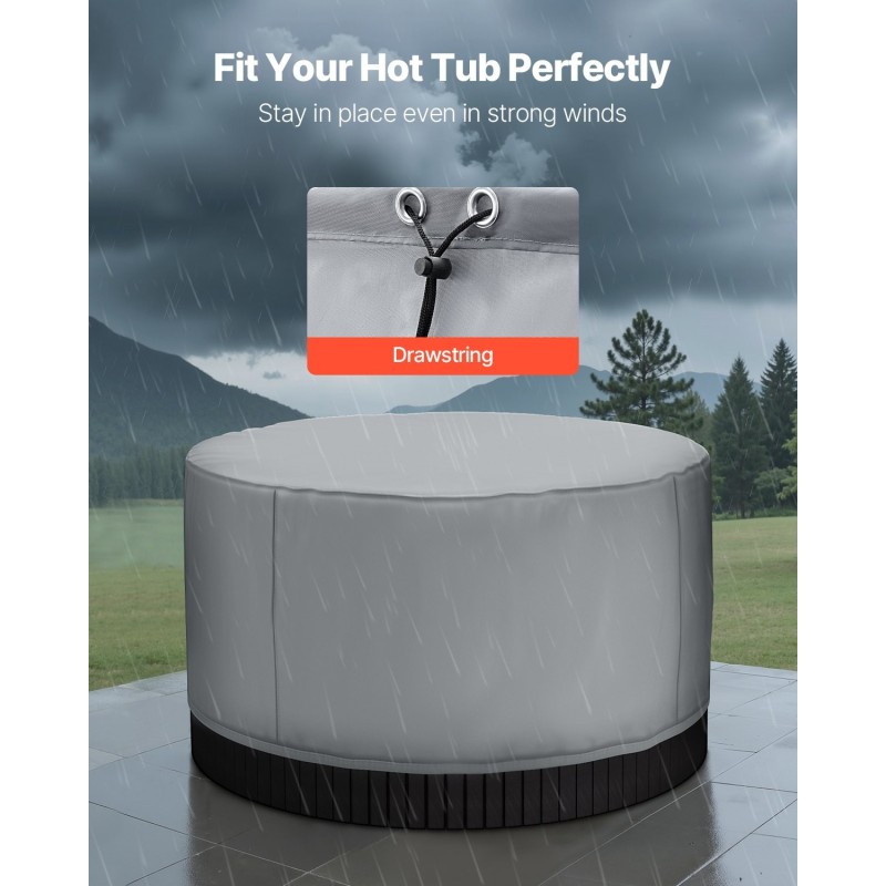 Poreallaspeite ulkokäyttöön 420D Oxford-kangas 2000x2000x850 mm harmaa kiristysnyörillä