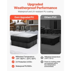 Ulkoporealtaan suojus 600D Oxford-kangas säänkestävä neliö 2362x2362x508 mm musta