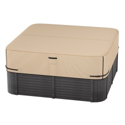 Ulkoporealtaan neliömäinen suojakansi 600D Oxford kangas 2413 x 2413 x 508 mm ruskea