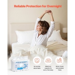 Suojahousut kertakäyttöiset aikuisille koko XL 1200 millilitraa imukyky 64 kappaletta hengittävä materiaali