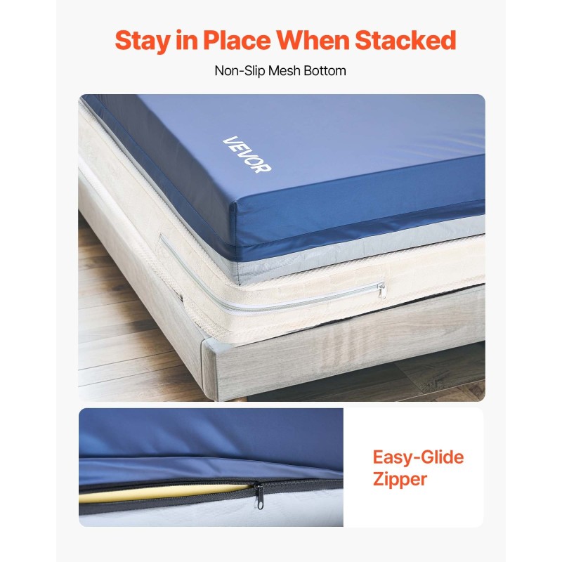 Hoitopatja kaksikerroksinen vaahtomuovi polyuretaanipäällinen pitkäaikaishoitoon 2030×1067×153 mm